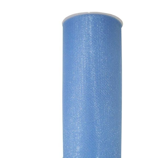 TULLE LISO ROLLO 15X22.86M. AZUL ELECTRICO